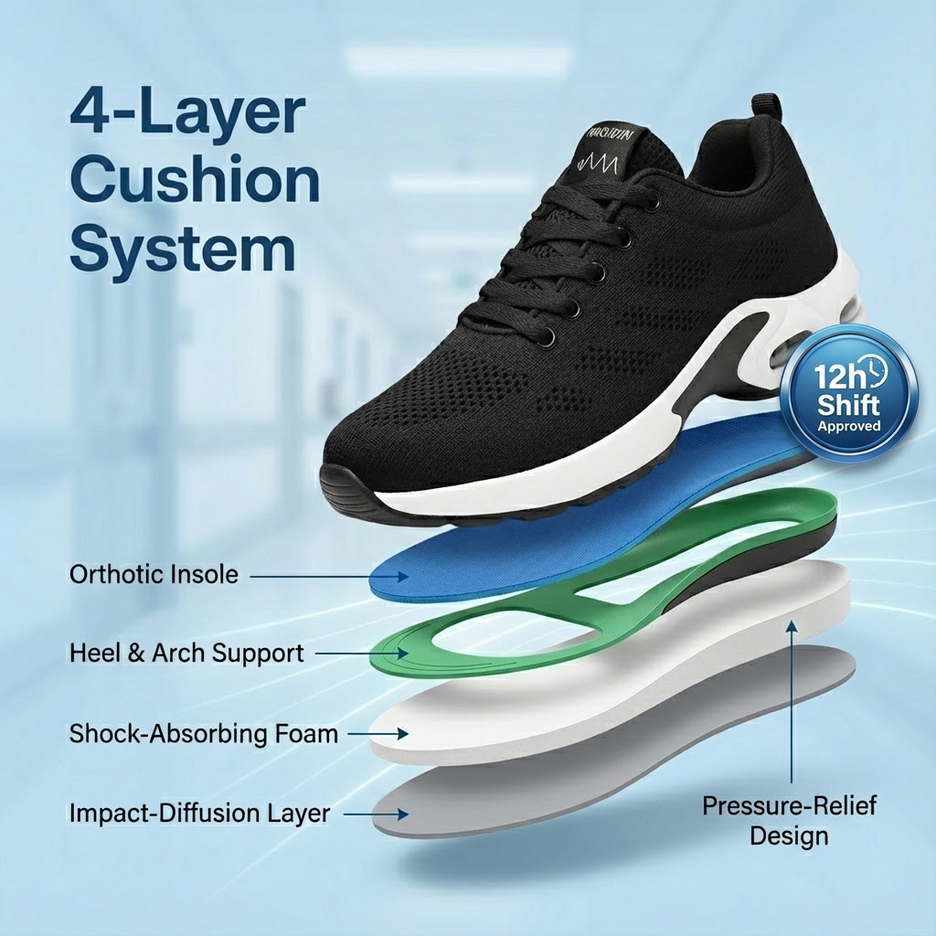 Zanviora™ Pro – Zapatos para aliviar el dolor de talón y la fascitis plantar