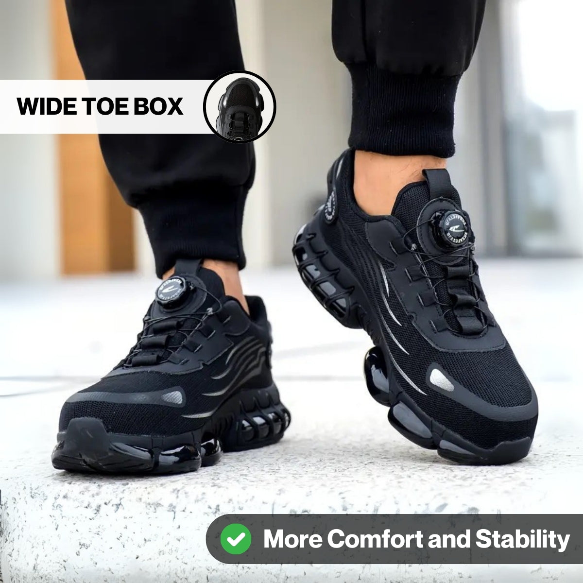 Zapatillas con puntera de acero para bienestar y protección