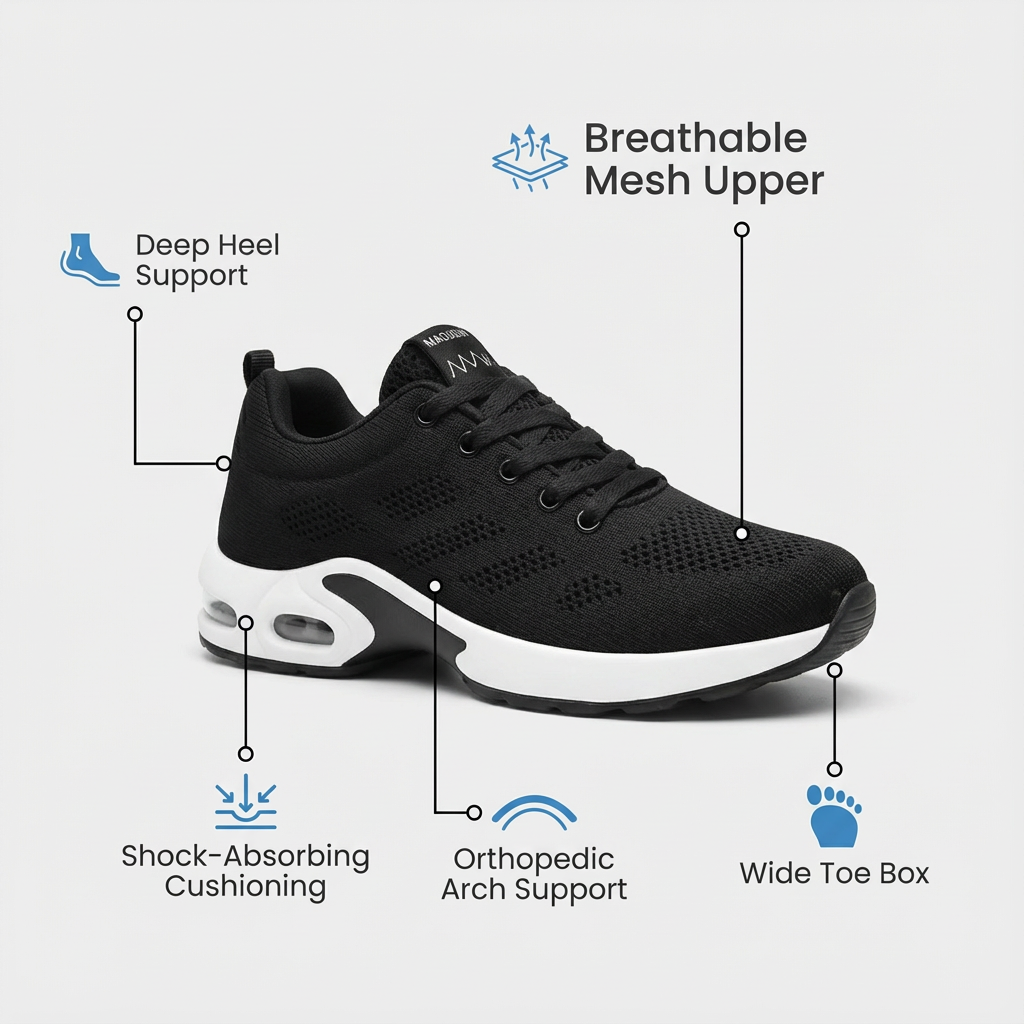 Zanviora™ Pro – Zapatos para turnos de 12 horas con alivio del dolor de pies, rodillas y espalda durante todo el día (compra uno y llévate otro gratis)