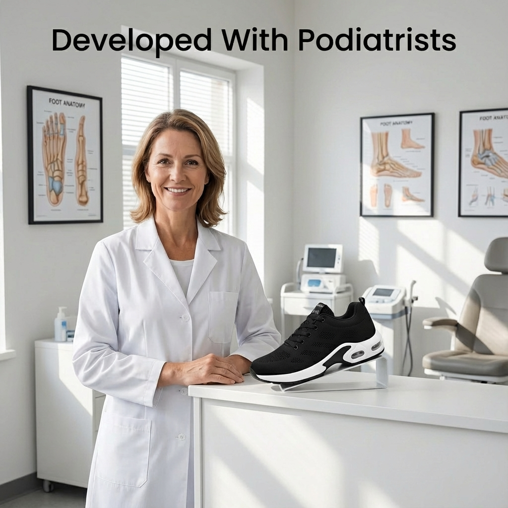 Zanviora™ Pro — Zapatos para turnos de 12 horas con alivio del dolor de pies, rodillas y espalda durante todo el día