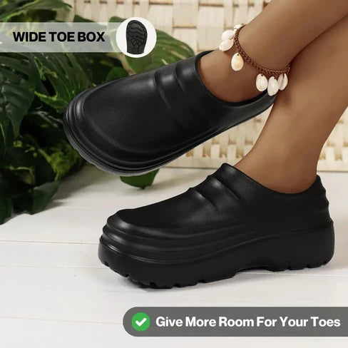 NursePro™ Zuecos para turnos de 12 horas – Soporte integrado del arco para fascitis plantar, puntera amplia y suela antideslizante