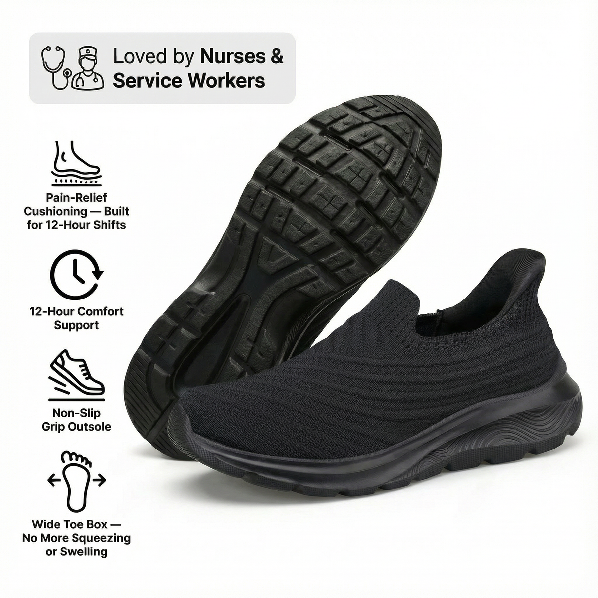 OrthoSlip Zapatos ergonómicos para el día a día (compra uno y llévate otro gratis)
