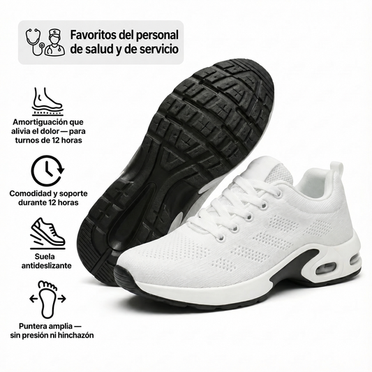 Zanviora™ Pro – Zapatos para turnos de 12 horas y alivio del talón y la fascitis plantar (Unisex)
