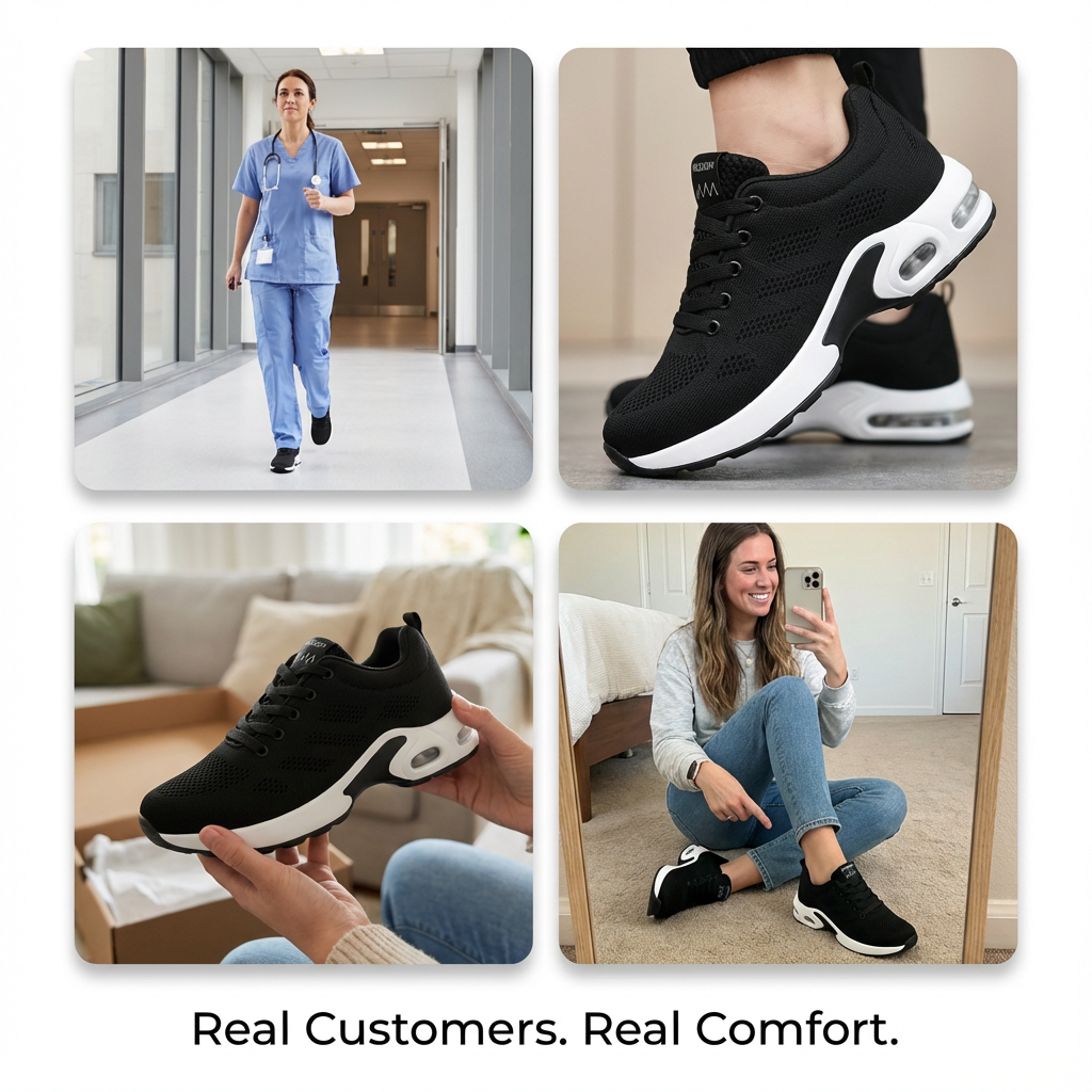 Zanviora™ Pro – Zapatos para turnos de 12 horas y alivio del talón y la fascitis plantar (Unisex)