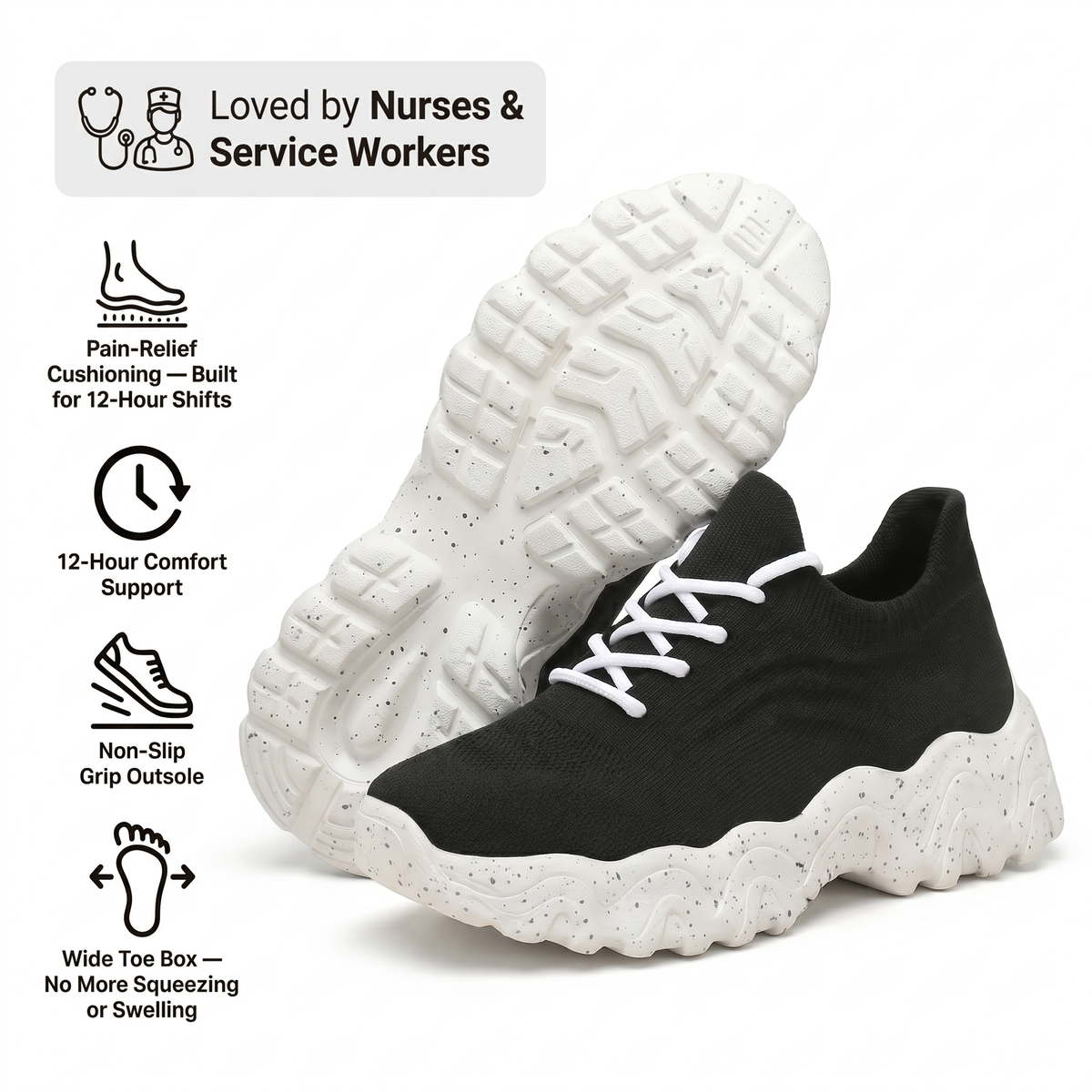Zapatos para caminar con bienestar y soporte