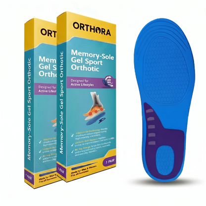Pack de 2 plantillas ortopédicas deportivas de gel Memory-Sole