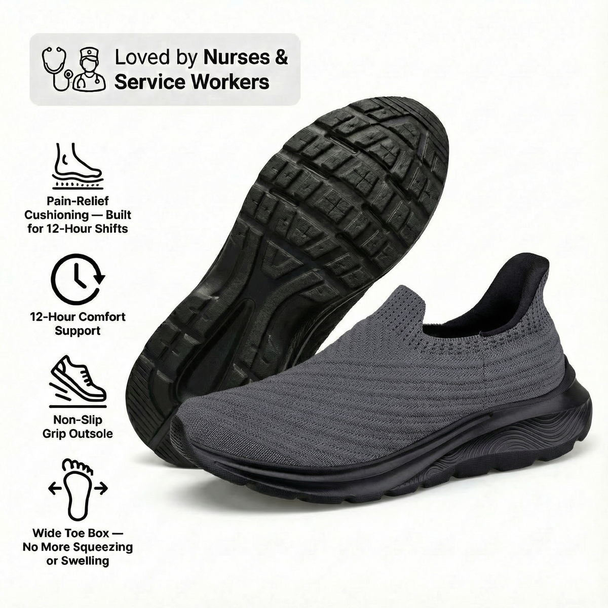 OrthoSlip Zapatos ergonómicos para el día a día (compra uno y llévate otro gratis)