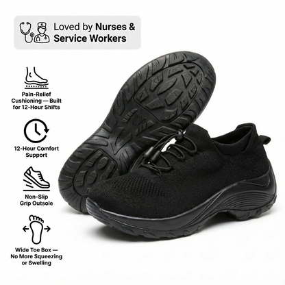 ShiftPro™ – Zapatos cómodos para turnos de 12 horas y alivio del talón y la fascitis plantar