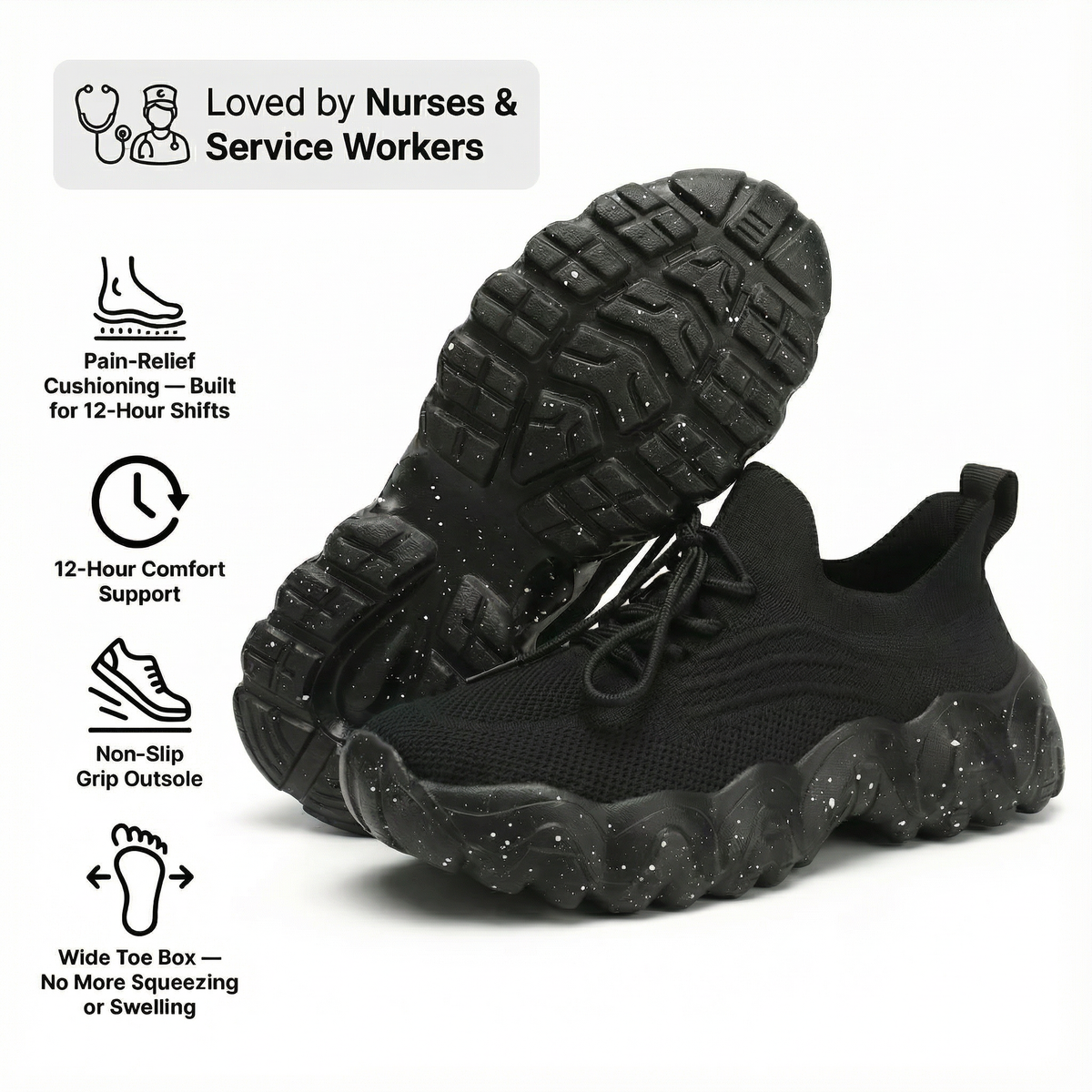 Zapatos para caminar con bienestar y soporte